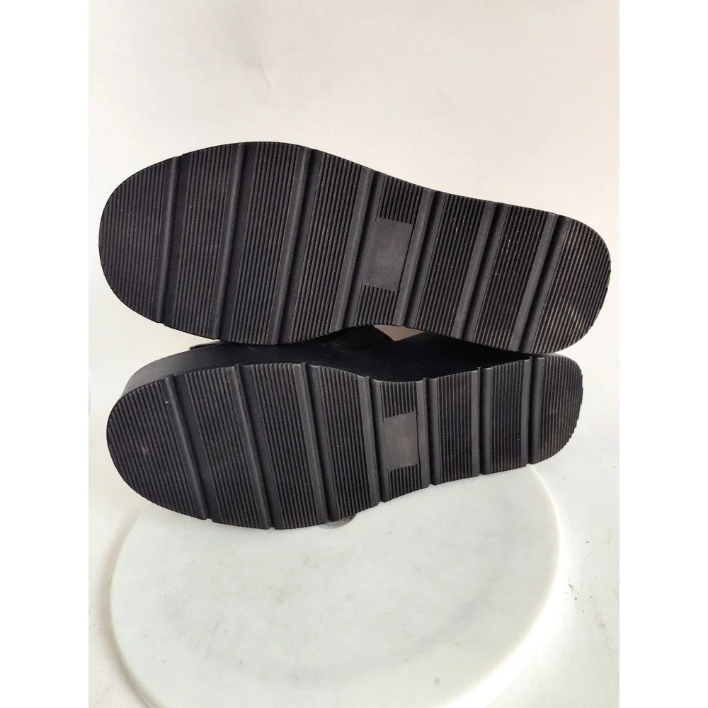 Madden Girl Slides Sandals 5.5 Platform Wedge Black Y2K Bratz Minimalist WIINDY